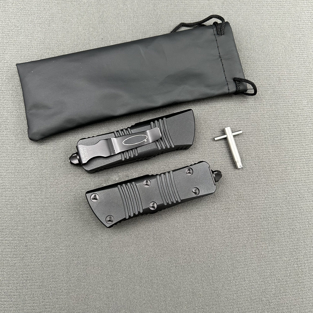 MT Mini COMBAT TROODON Black Handle CNC Aviation Aluminum 1 Set Survival EDC Camping Outdoor Gear pocket complete knife parts