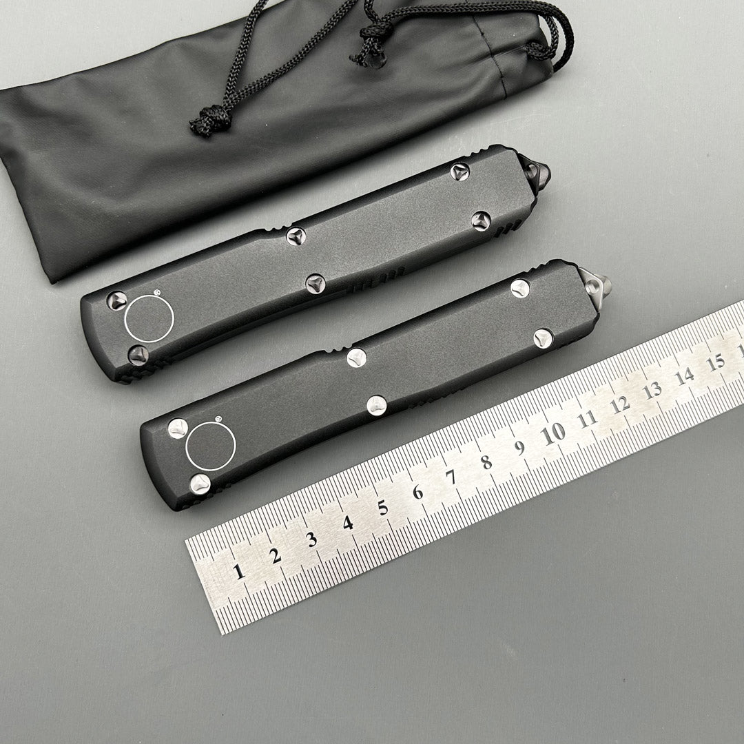 MT UT CNC aviation aluminum Black Handle Hunting Survival Tactical Combat EDC Outdoor Self-defense Pocket OTF Knives complete Parts