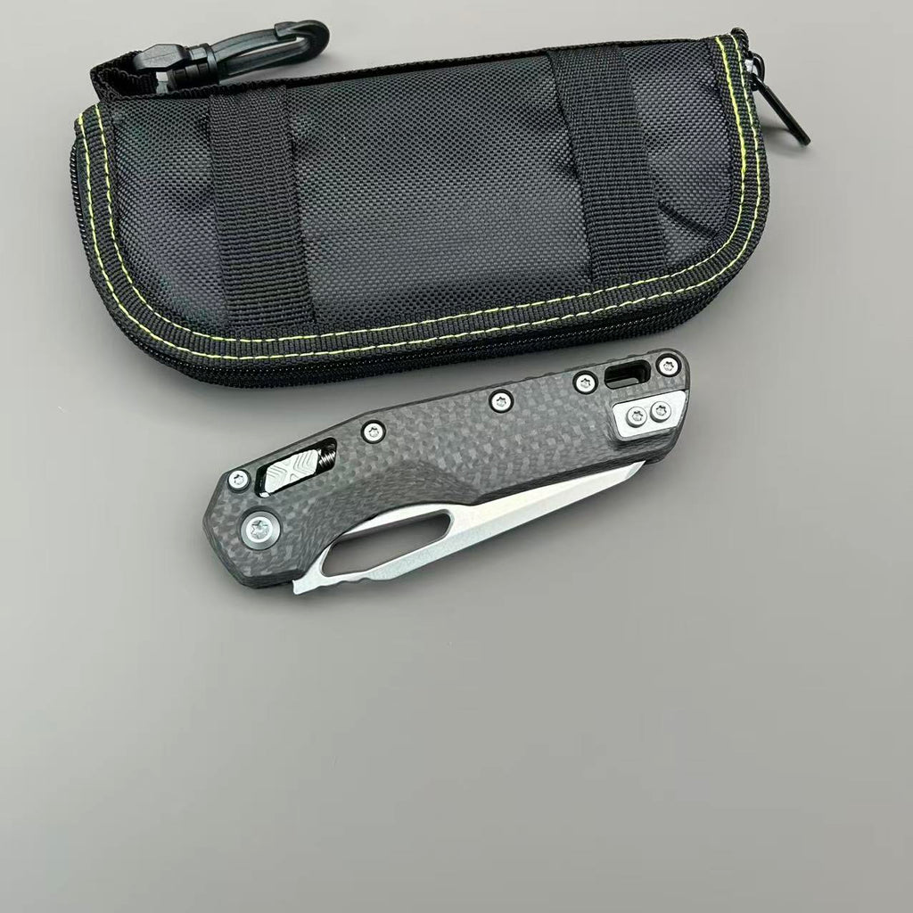 MiT MSI Ram-Lok carbon fiber Folding knife Camping Outdoor Survival Hiking Folding Knife