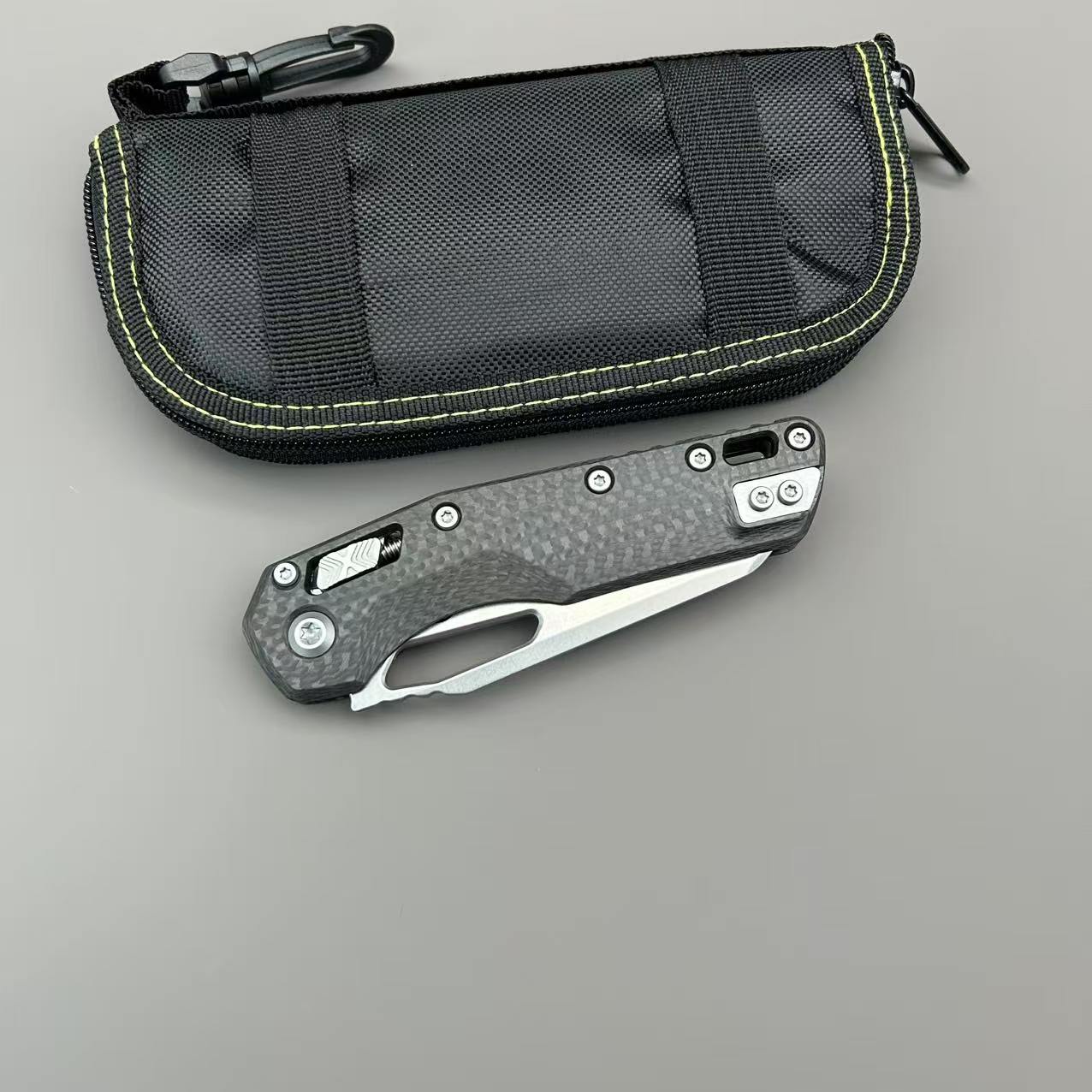 MiT MSI Ram-Lok carbon fiber Folding knife Camping Outdoor Survival Hiking Folding Knife