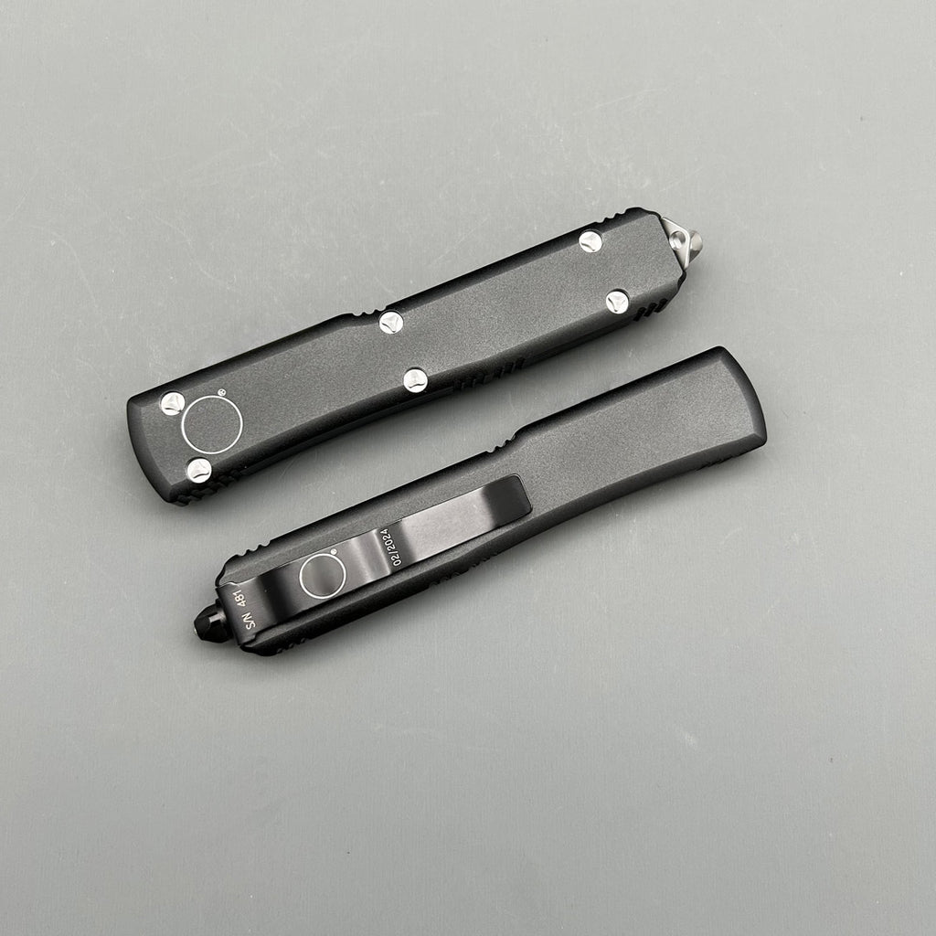 MT UT CNC aviation aluminum Black Handle Hunting Survival Tactical Combat EDC Outdoor Self-defense Pocket OTF Knives complete Parts