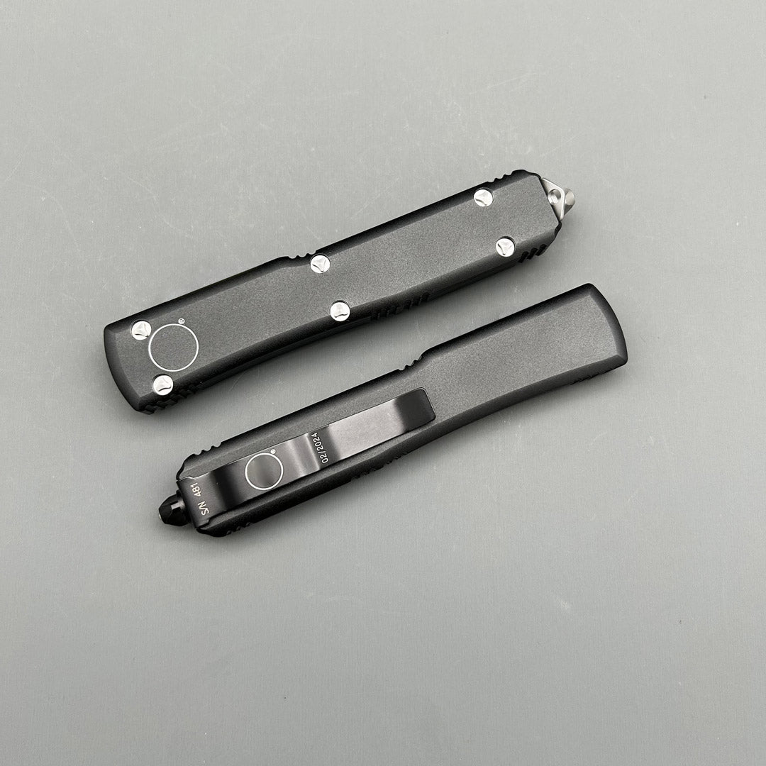 MT UT CNC aviation aluminum Black Handle Hunting Survival Tactical Combat EDC Outdoor Self-defense Pocket OTF Knives complete Parts