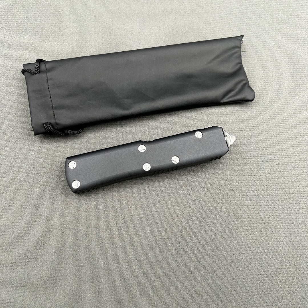 MIT UTX85 CNC aviation aluminum Black Handle Hunting Survival Tactical Combat EDC Outdoor Self-defense Pocket OTF Knives