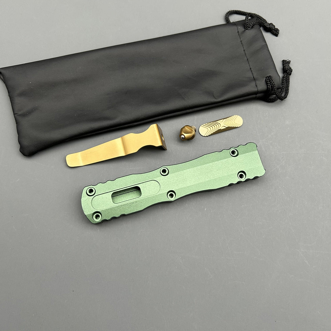 MIT DIRAC Golden knife CNC Aviation Aluminum Outdoor Camping Hunting Tactical gear defence EDC Combat pocket OTF knife Parts